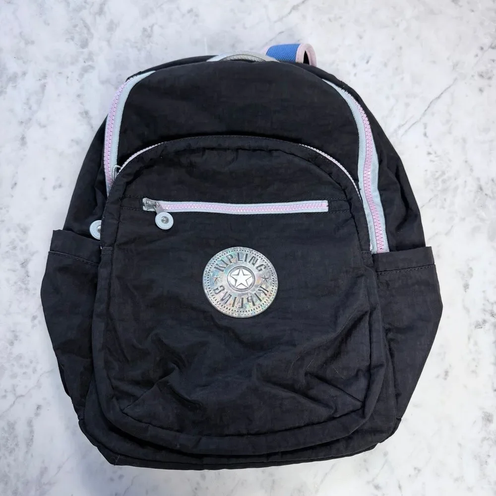 Kipling Seoul Backpack True Black Mix Hologram 15